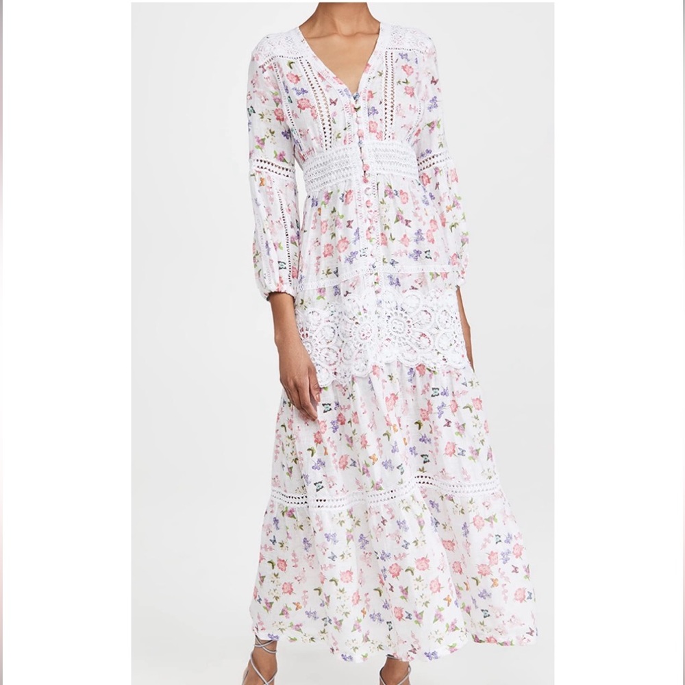 Temptation Positano Positano Dress in Primavera Butterfly White XS